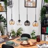 Koyoto lampa wisząca, kula świetlna, lampa wisząca kolory naturalne, czarny, 4-punktowe