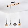 Koyoto lampa wisząca, kula świetlna, lampa wisząca kolory naturalne, czarny, 4-punktowe