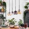 Koyoto lampa wisząca, kula świetlna, lampa wisząca kolory naturalne, czarny, 4-punktowe