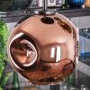 Ripoll lampa wisząca, kula świetlna, lampa wisząca niebeieski, złoty, miedziany, 5-punktowe