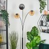 Koyoto kula świetlna, lampa stojąca bursztynowy, chrom, przydymiony, 3-punktowe