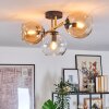 Koyoto lampa sufitowa, kula świetlna złoty, czarny, 3-punktowe