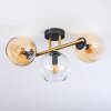 Koyoto lampa sufitowa, kula świetlna złoty, czarny, 3-punktowe