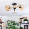 Koyoto lampa sufitowa, kula świetlna złoty, czarny, 3-punktowe