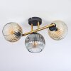 Ripoll lampa sufitowa, kula świetlna złoty, czarny, 3-punktowe