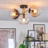 Koyoto lampa sufitowa, kula świetlna złoty, czarny, 3-punktowe