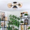 Koyoto lampa sufitowa, kula świetlna złoty, czarny, 3-punktowe