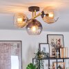 Koyoto lampa sufitowa, kula świetlna złoty, czarny, 3-punktowe