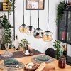 Ripoll lampa wisząca, kula świetlna, lampa wisząca kolory naturalne, czarny, 4-punktowe