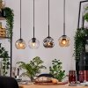 Ripoll lampa wisząca, kula świetlna, lampa wisząca kolory naturalne, czarny, 4-punktowe