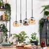Ripoll lampa wisząca, kula świetlna, lampa wisząca kolory naturalne, czarny, 4-punktowe