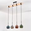 Ripoll lampa wisząca, kula świetlna, lampa wisząca kolory naturalne, czarny, 4-punktowe