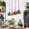 Ripoll lampa wisząca, kula świetlna, lampa wisząca kolory naturalne, czarny, 4-punktowe