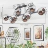 Koyoto lampa sufitowa, kula świetlna chrom, przydymiony, 10-punktowe