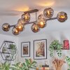 Koyoto lampa sufitowa, kula świetlna chrom, przydymiony, 10-punktowe