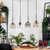 Ripoll lampa wisząca, kula świetlna, lampa wisząca kolory naturalne, czarny, 4-punktowe