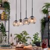 Ripoll lampa wisząca, kula świetlna, lampa wisząca kolory naturalne, czarny, 4-punktowe