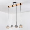 Ripoll lampa wisząca, kula świetlna, lampa wisząca kolory naturalne, czarny, 4-punktowe