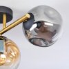 Ripoll lampa sufitowa, kula świetlna złoty, czarny, 3-punktowe