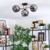 Ripoll lampa sufitowa, kula świetlna złoty, czarny, 3-punktowe