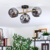 Ripoll lampa sufitowa, kula świetlna złoty, czarny, 3-punktowe