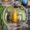 Koyoto lampa wisząca, kula świetlna, lampa wisząca niebeieski, chrom, zielony, przezroczysty, miedziany, przydymiony, 5-punktowe