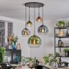 Koyoto lampa wisząca, kula świetlna, lampa wisząca niebeieski, chrom, zielony, przezroczysty, miedziany, przydymiony, 5-punktowe
