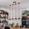 Koyoto lampa wisząca, kula świetlna, lampa wisząca kolory naturalne, czarny, 4-punktowe