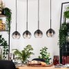 Koyoto lampa wisząca, kula świetlna, lampa wisząca kolory naturalne, czarny, 4-punktowe