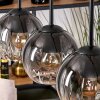 Koyoto lampa wisząca, kula świetlna, lampa wisząca kolory naturalne, czarny, 4-punktowe