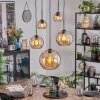 Koyoto lampa wisząca, kula świetlna, lampa wisząca bursztynowy, 5-punktowe