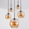 Koyoto lampa wisząca, kula świetlna, lampa wisząca bursztynowy, 5-punktowe