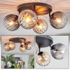 Koyoto lampa sufitowa, kula świetlna bursztynowy, przezroczysty, przydymiony, 4-punktowe