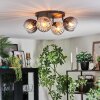 Koyoto lampa sufitowa, kula świetlna bursztynowy, przezroczysty, przydymiony, 4-punktowe