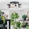 Koyoto lampa sufitowa, kula świetlna bursztynowy, przezroczysty, przydymiony, 4-punktowe