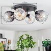 Koyoto lampa sufitowa, kula świetlna bursztynowy, przezroczysty, przydymiony, 4-punktowe