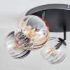 Koyoto lampa sufitowa, kula świetlna bursztynowy, przezroczysty, przydymiony, 4-punktowe
