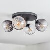 Koyoto lampa sufitowa, kula świetlna bursztynowy, przezroczysty, przydymiony, 4-punktowe