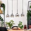 Ripoll lampa wisząca, kula świetlna, lampa wisząca kolory naturalne, czarny, 4-punktowe