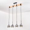 Ripoll lampa wisząca, kula świetlna, lampa wisząca kolory naturalne, czarny, 4-punktowe