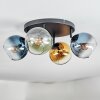 Koyoto lampa sufitowa, kula świetlna niebeieski, złoty, zielony, przezroczysty, 4-punktowe