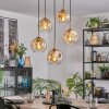 Ripoll lampa wisząca, kula świetlna, lampa wisząca złoty, czarny, 5-punktowe
