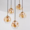Ripoll lampa wisząca, kula świetlna, lampa wisząca złoty, czarny, 5-punktowe