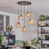 Ripoll lampa wisząca, kula świetlna, lampa wisząca złoty, czarny, 5-punktowe