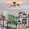 Koyoto lampa sufitowa, kula świetlna bursztynowy, przezroczysty, 3-punktowe