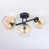Koyoto lampa sufitowa, kula świetlna bursztynowy, przezroczysty, 3-punktowe