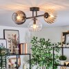 Koyoto lampa sufitowa, kula świetlna bursztynowy, przezroczysty, przydymiony, 3-punktowe