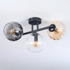 Koyoto lampa sufitowa, kula świetlna bursztynowy, przezroczysty, przydymiony, 3-punktowe