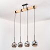 Ripoll lampa wisząca, kula świetlna, lampa wisząca kolory naturalne, czarny, 4-punktowe