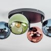 Koyoto lampa sufitowa, kula świetlna niebeieski, zielony, miedziany, 4-punktowe